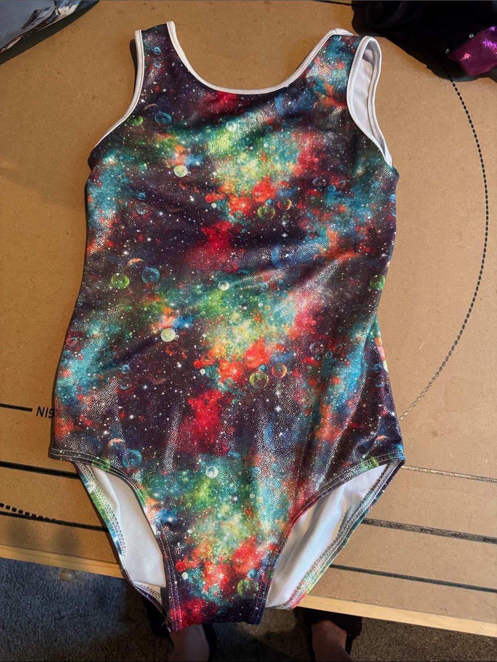 GK Galaxy-Print Kids One-Piece Swimsuit in Multi-Color